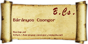 Bárányos Csongor névjegykártya